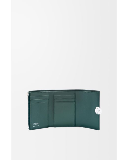 Loewe Green Leather Pebble Wallet