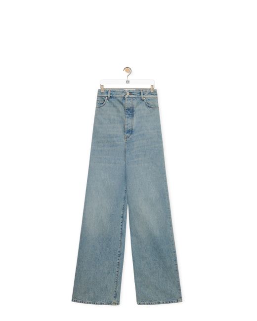 Loewe Blue Bustier High Waisted Jeans In Denim