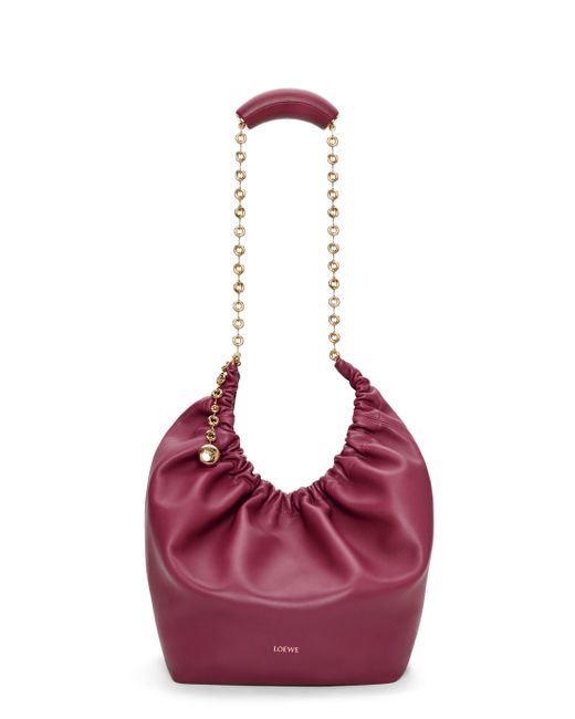 Loewe Pink Medium Squeeze Bag In Mellow Nappa Lambskin