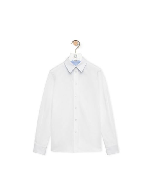 Loewe White Shirt In Cotton