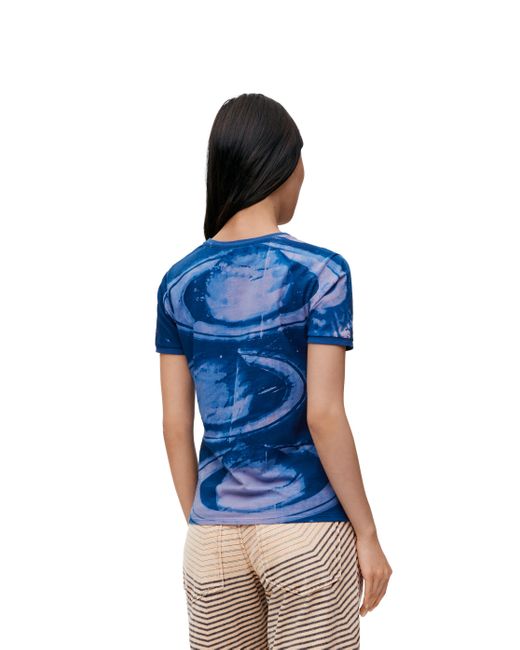 Loewe Blue Luxury Slim Fit T-shirt In Cotton