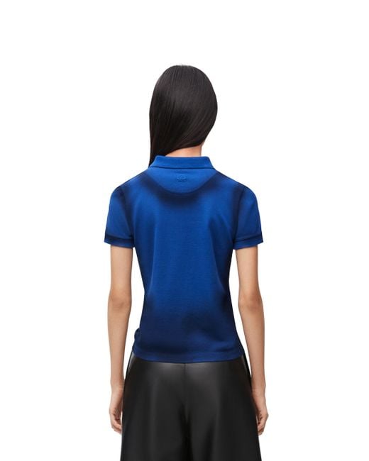 Loewe Blue Luxury Polo In Cotton For