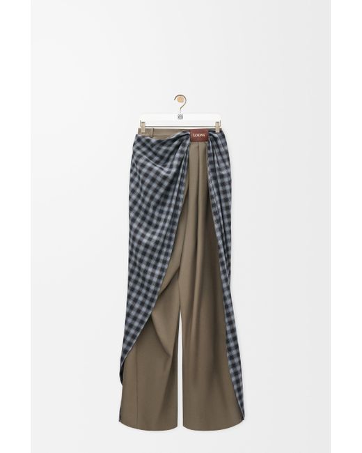 Loewe Multicolor Draped Trousers In Cotton And Wool for men