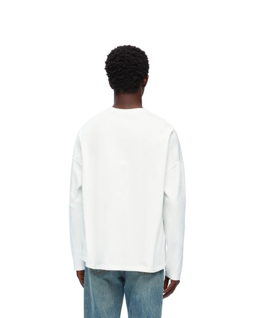Loewe Blue Loose Fit Long Sleeve T-shirt In Cotton for men