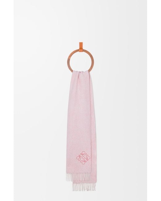 Loewe Pink Anagram Scarf