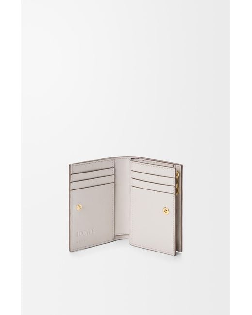 Loewe White Anagram Compact Wallet