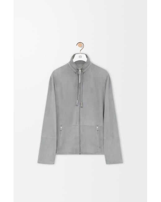 Loewe Gray Zip-Up Jacket for men