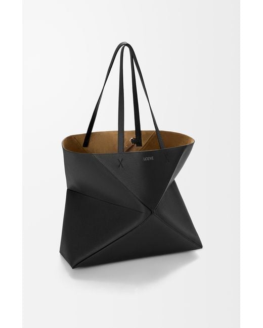 Loewe Black Large Horizontal Puzzle Fold Tote