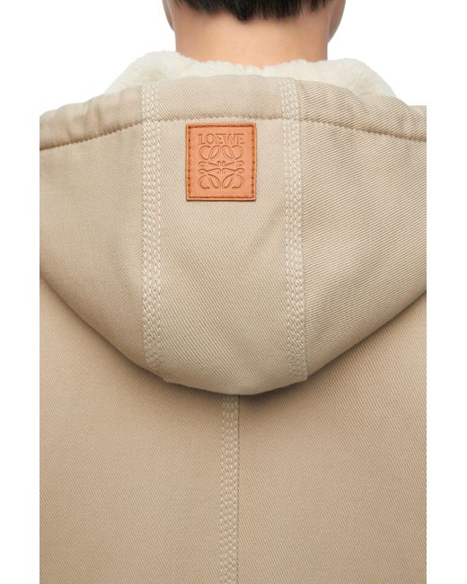 Loewe Natural Luxury Hooded Jacket In Cotton for men