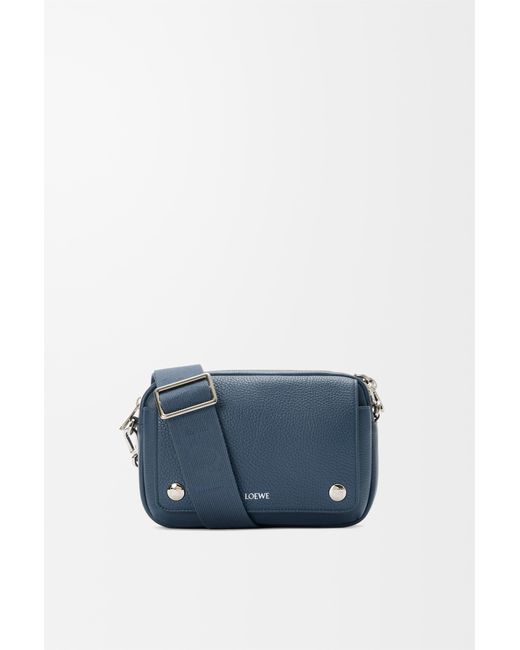 Loewe Blue Small Pebble Messenger Bag for men