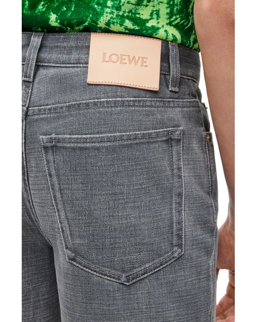 Loewe Green Bootleg Jeans In Denim for men