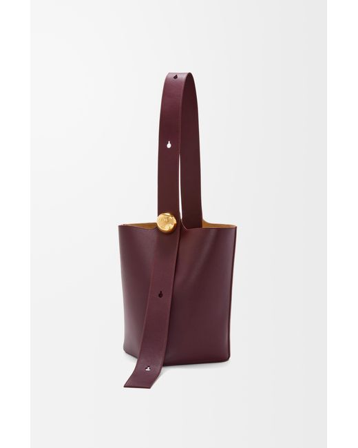 Loewe Red Pebble Bucket Medium Tote