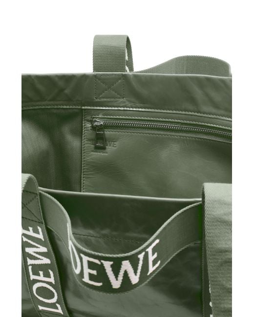 Loewe Green Luxury Fold Shopper In Paper Calfskin for men