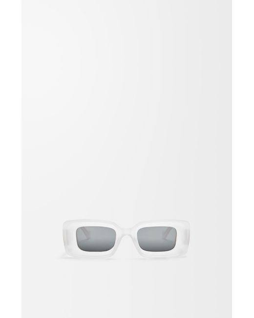 Loewe White Rectangular Sunglasses For