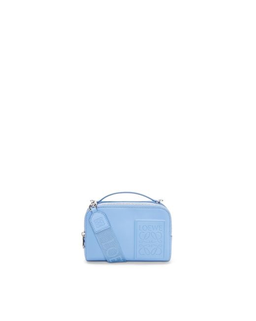 Loewe Blue Mini Camera Crossbody Bag In Satin Calfskin