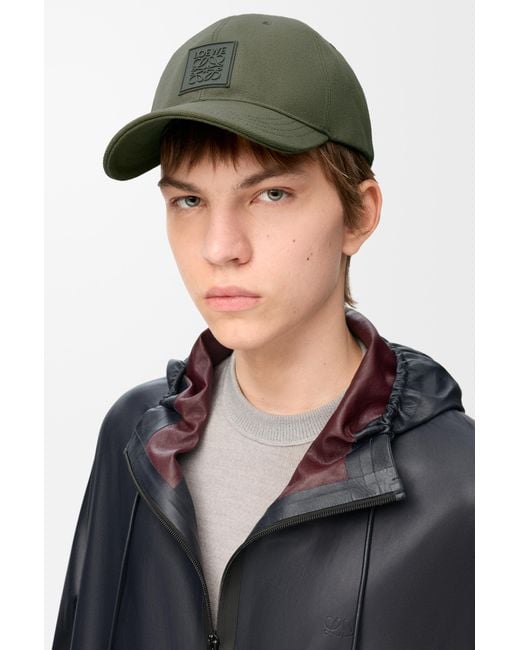 Loewe Green Patch Cap for men
