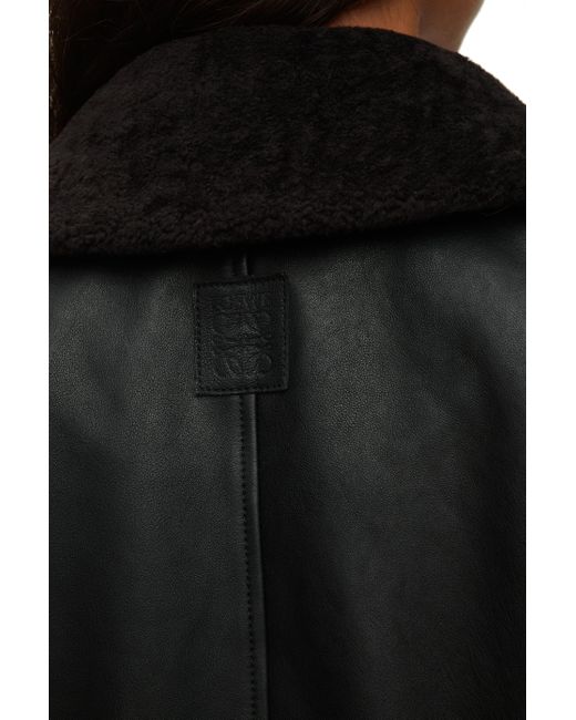Loewe Black Luxury Cropped Jacket In Nappa Lambskin