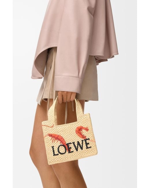 Loewe White Mini Font Tote