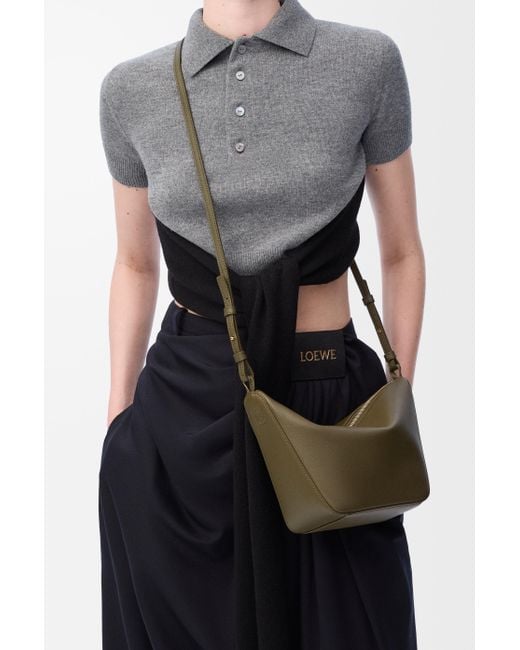 Loewe Black Luxury Mini Hammock Hobo In Classic Calfskin