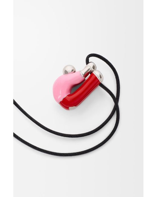 Loewe White Hanging Acrobat Necklace