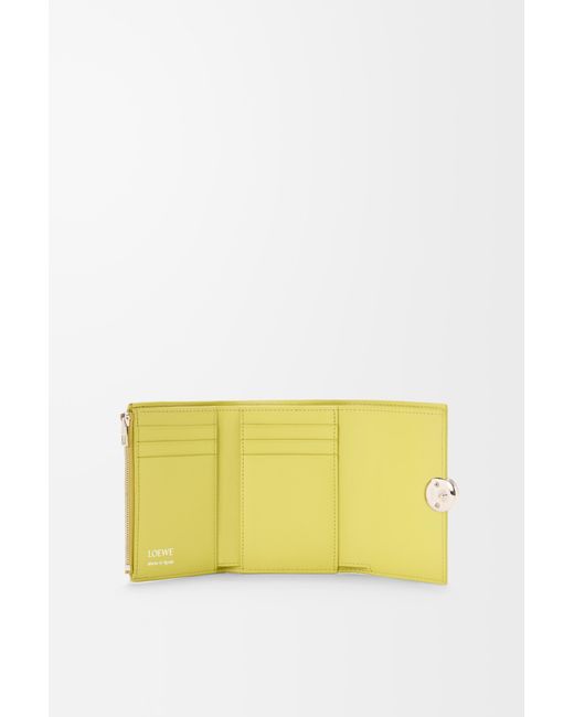 Loewe Yellow Pebble Small Vertical Wallet