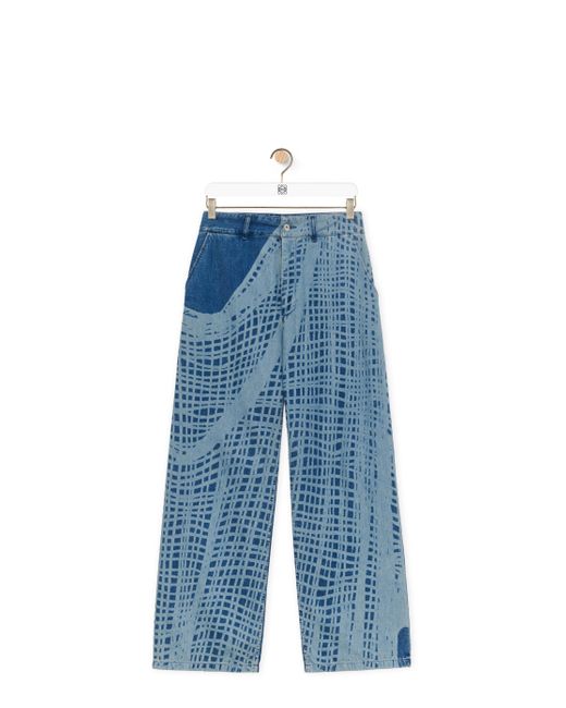Loewe Blue Luxury Baggy Jeans In Denim