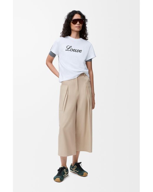 Loewe White Cropped Trousers