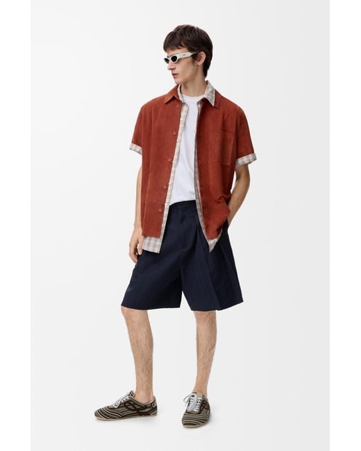 Loewe Blue Pleated Shorts for men
