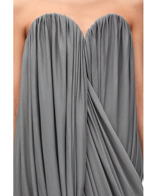 Loewe Gray Luxury Bustier Dress In Viscose For