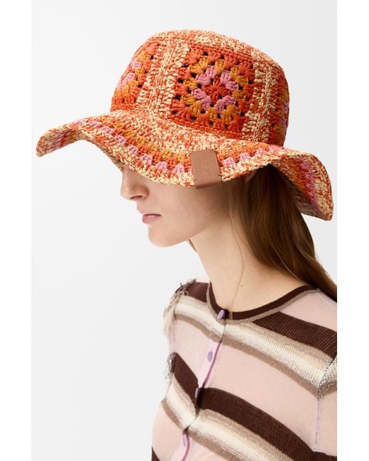 Loewe Orange Fisherman Hat