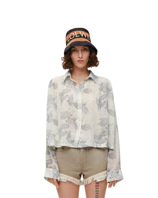 Loewe Natural Luxury Trapeze Shirt In Cotton And Silk