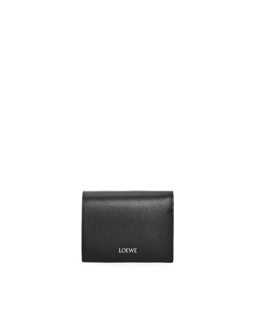 Loewe White Trifold Zip Wallet In Shiny Nappa Calfskin for men