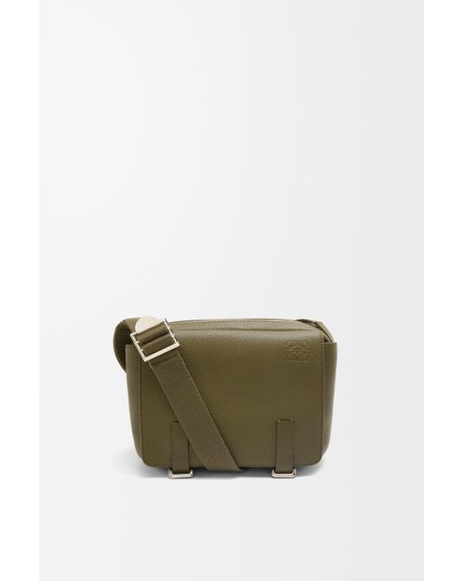 Loewe Green Luxury Xs Military Messenger Bag In Soft Grained Calfskin for men