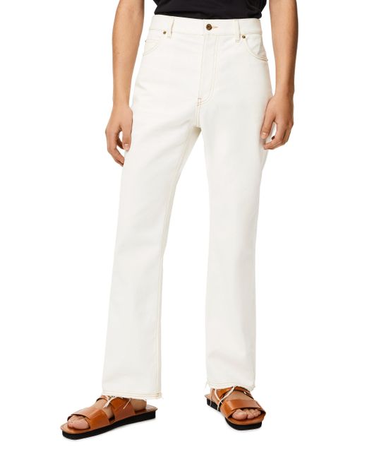 Loewe Luxury Boot Cut Trousers In Denim 