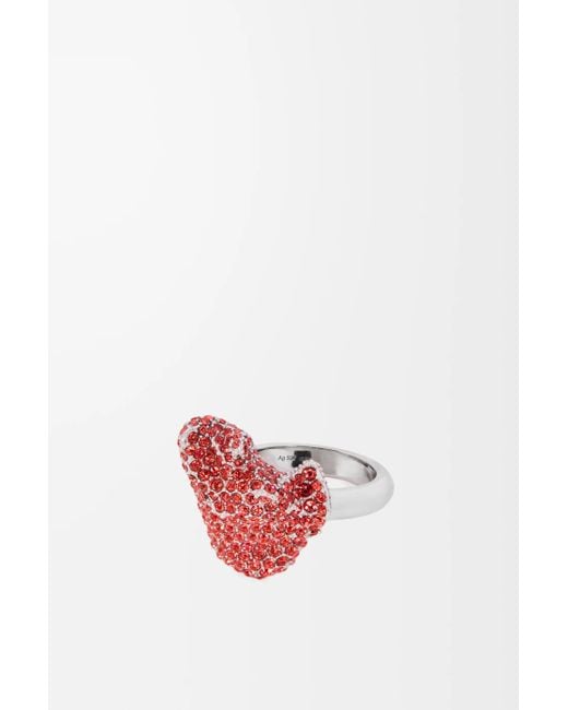 Anillo Glitter Fragment En Plata De Ley Y Cristales Mujer Loewe de color White