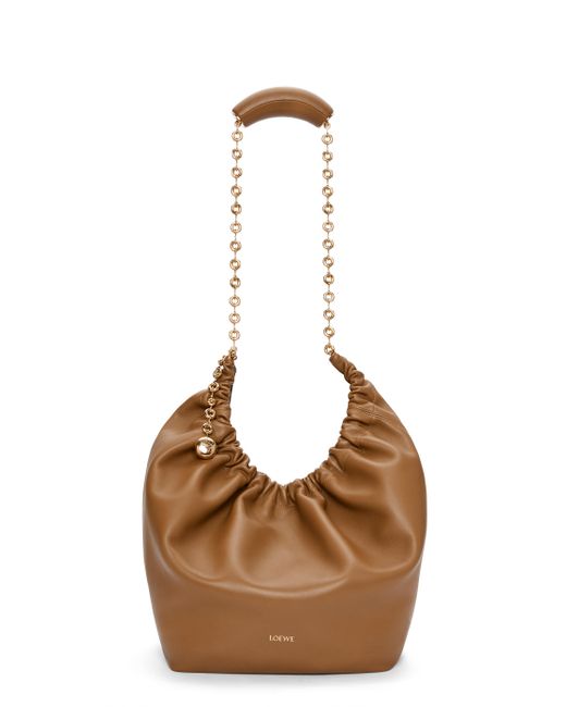 Loewe Brown Medium Squeeze Bag In Nappa Lambskin