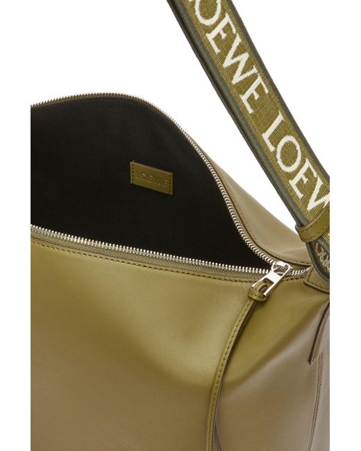 Loewe Green Luxury Cubi Crossbody Bag In Supple Smooth Calfskin And Jacquard for men