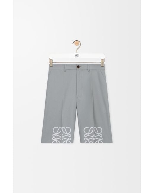 Loewe Gray Anagram Shorts for men