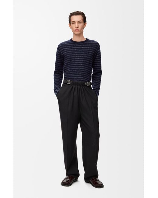Loewe Blue Belted Trousers for men