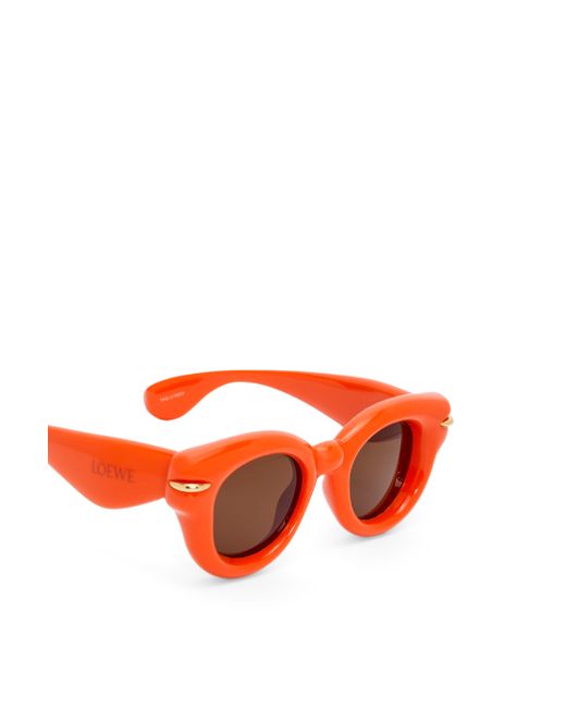 Loewe Orange Inflated Round Sunglasses In Nylon