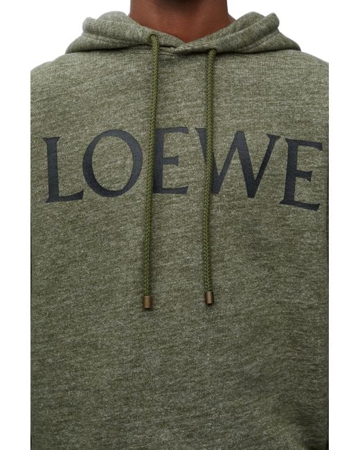 Loewe Green Luxury Oversized Hoodie In Cotton for men