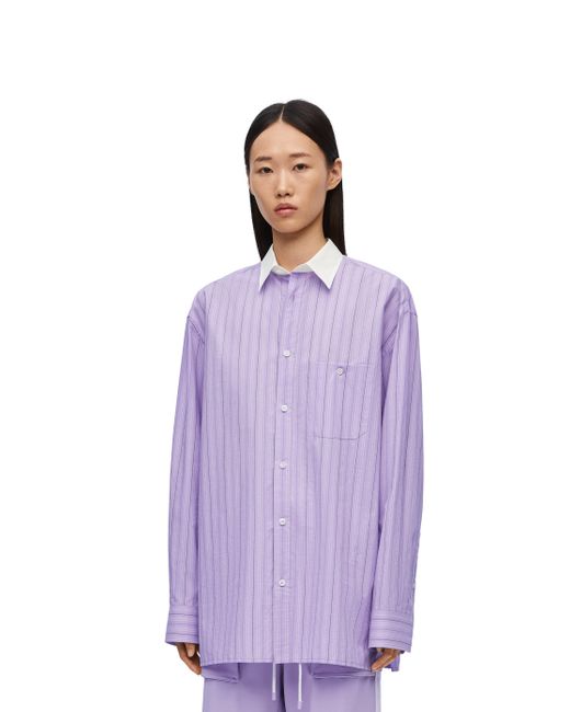 Loewe Purple Luxury Shirt In Cotton