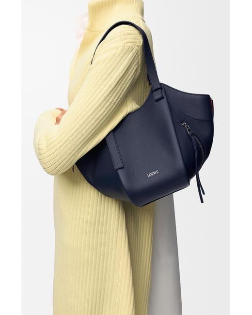Loewe Blue Layered Hammock Flip Bag