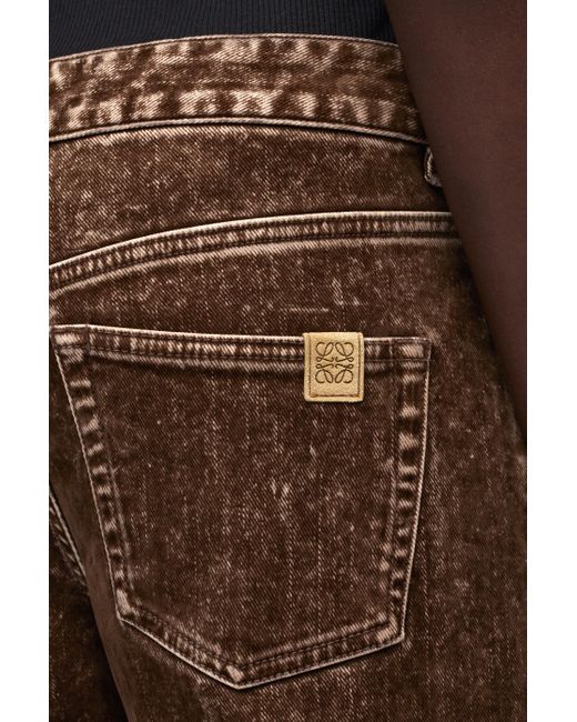 Loewe Brown Luxury High Waisted Jeans In Denim