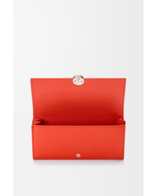 Loewe Red Pebble Continental Wallet