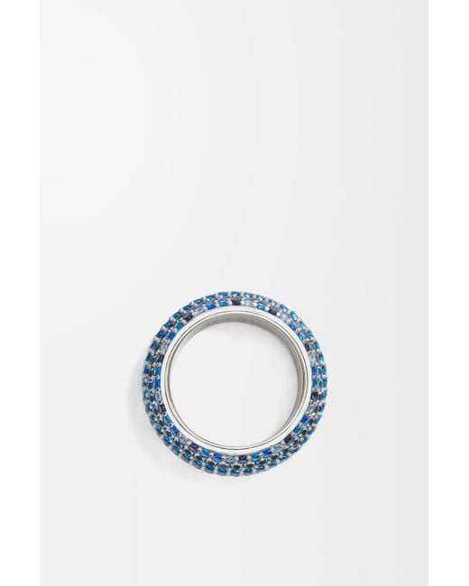 Loewe Blue Large Pavé Ring