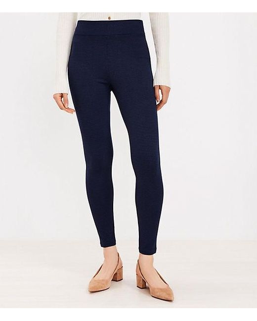 LOFT Dotted Ponte Leggings in Blue | Lyst