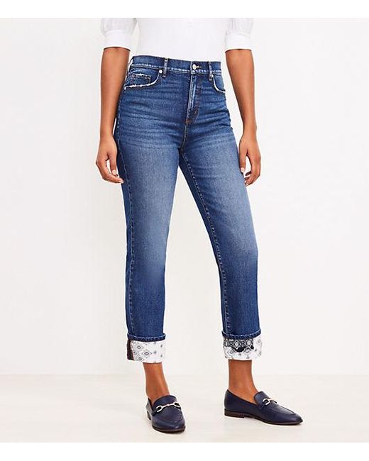loft high waist straight crop