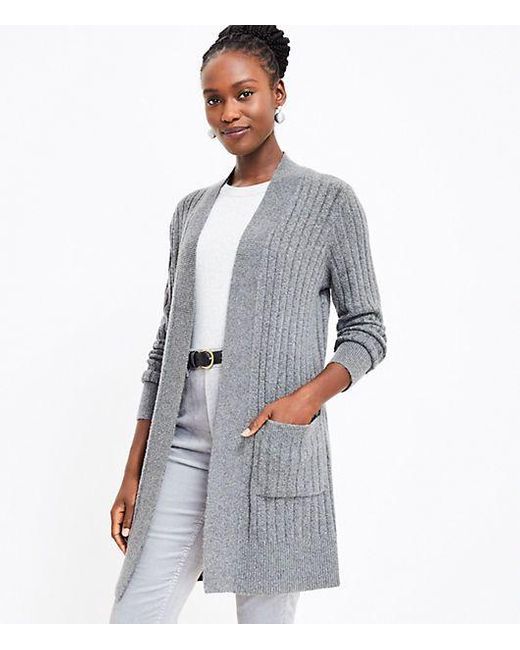 loft gray cardigan
