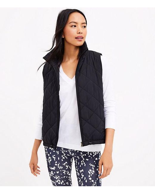 LOFT Lou \u0026 Grey Puffer Vest in Black | Lyst